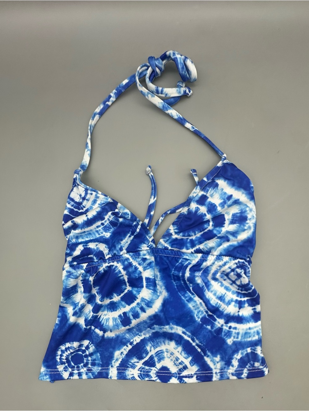 Tankini Juniors Girls swimsuit top blue tie dye